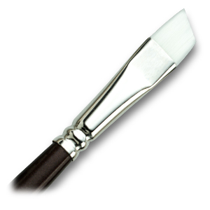 White Taklon Angular Brushes