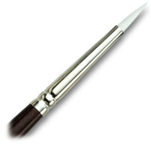 White Taklon Round Brushes