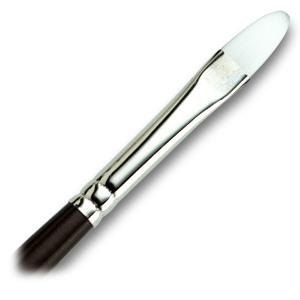 White Taklon Filbert Brushes