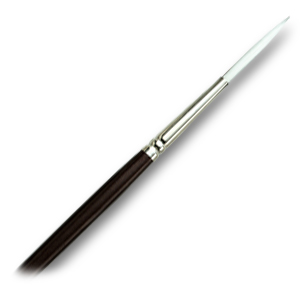 White Taklon Script, Liner, Detail